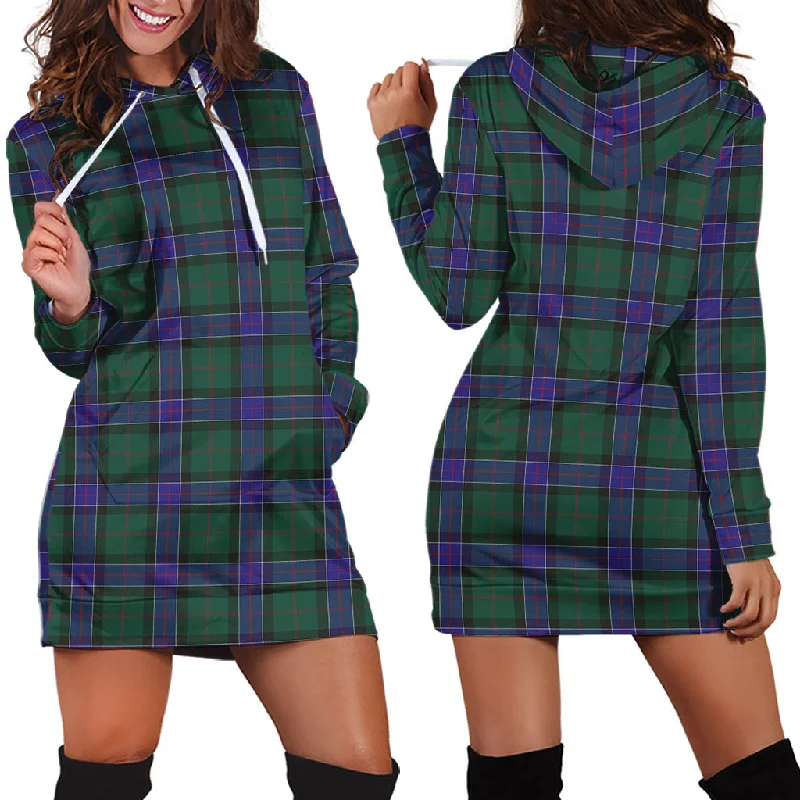 Midnight Sale Sinclair Hunting Modern Tartan Hoodie Dress