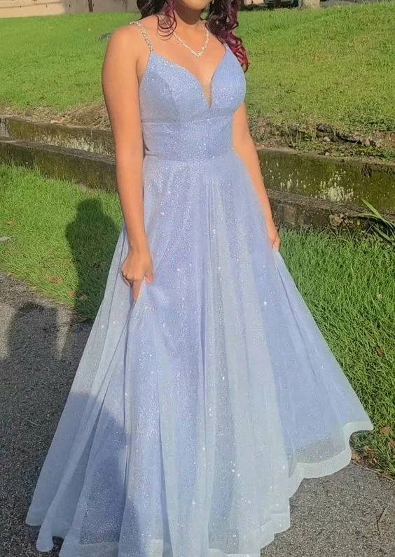 Price Reduction romantic dressSparkly A-line Prom Dress,Princess Dress  Y6961