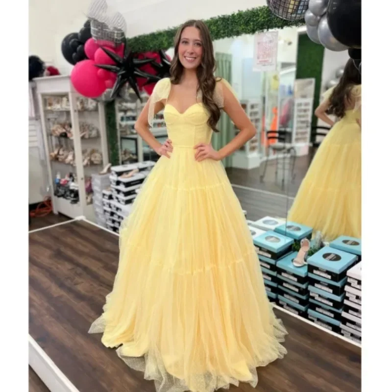 Exclusive Deal stylish party dressVintage Yellow Prom Dress Sweet Tulle Formal Occasion Gowns A-shaped Evening Vestidos Princess Graduation Party Vestidos Exclusive Deal stylish party dressVintage Yellow Prom Dress Sweet Tulle Formal Occasion Gowns A-shaped Evening Vestidos Princess Graduation Party Vestidos