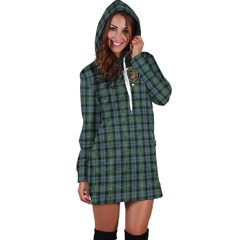 YEAR-End Clearance Melville Tartan Hoodie Dress with Family Crest