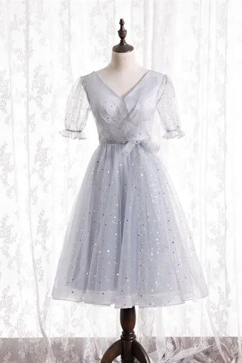 Reduced Prices chic shift dressShort Sleeves Silver Short Pink Dress