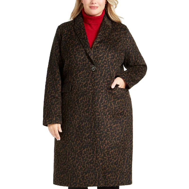 chic padded coatPlus Womens Wool Blend Long Trench Coat