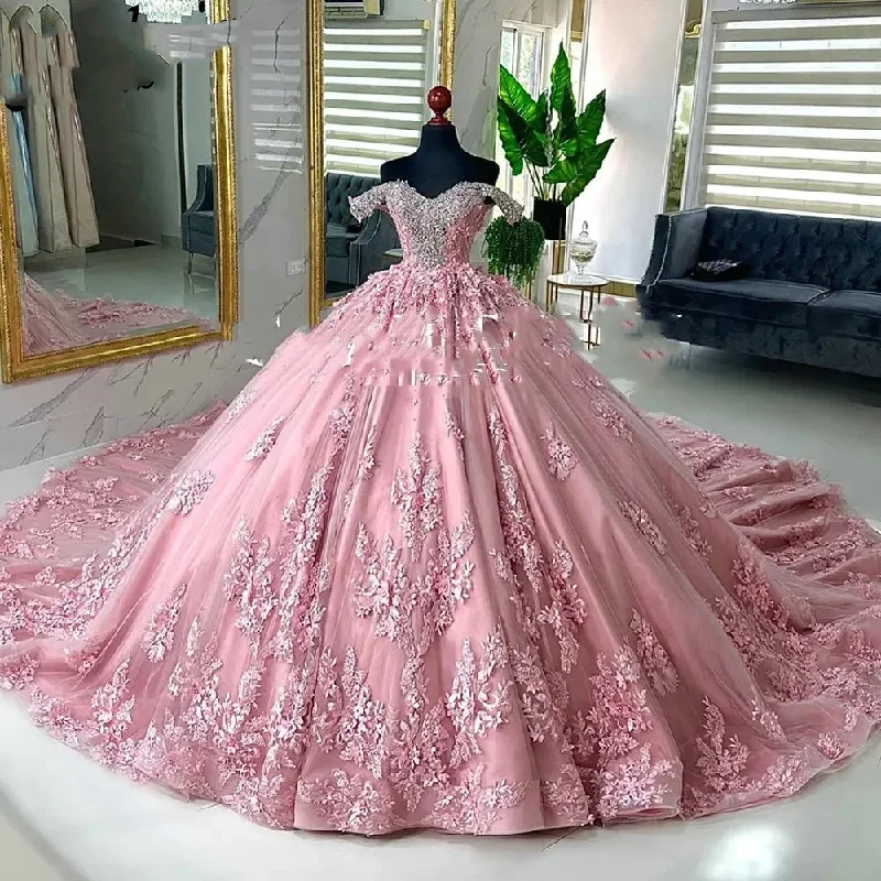Deep Discounts boho-chic dressPink Crystal Beading Off The Shoulder Ball Gown Quinceanera Dresses 2024 Appliques Lace Corset Vestidos De 15 Anos Deep Discounts boho-chic dressPink Crystal Beading Off The Shoulder Ball Gown Quinceanera Dresses 2024 Appliques Lace Corset Vestidos De 15 Anos
