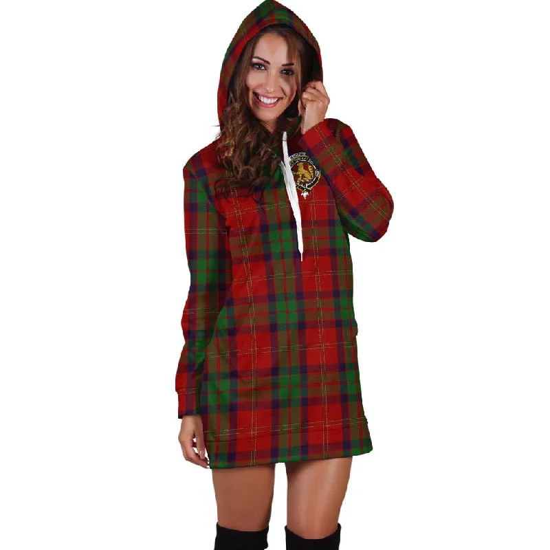 Last Chance MacPherson of Cluny Tartan Hoodie Dress with Family Crest