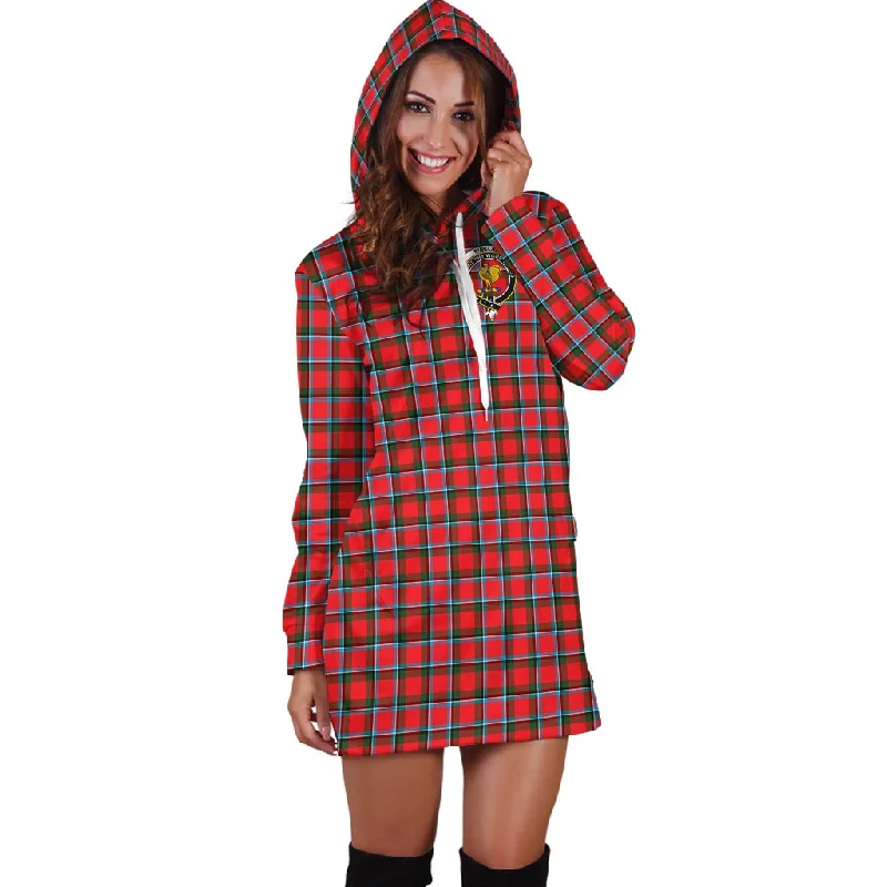 Anniversary Sale Sinclair Modern Tartan Hoodie Dress with Family Crest