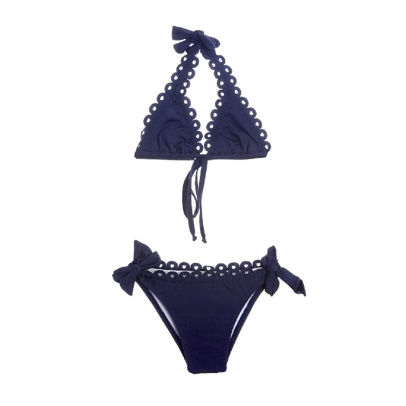 party-ready dressSubmarine Navy Triangle Laser Cut Bikini