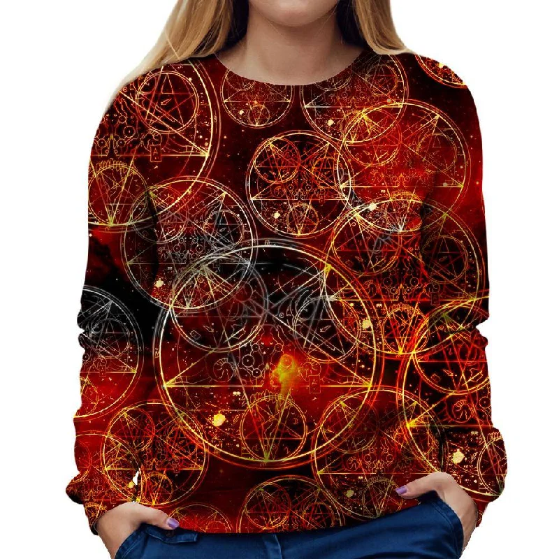 fitted workout sweatshirtConjuring Symbols Womens Sweatshirt