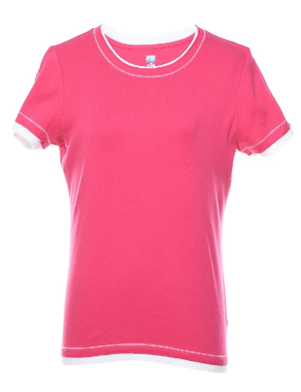 Can't Miss everyday winter coatPink & White Classic Ringer T-shirt - M