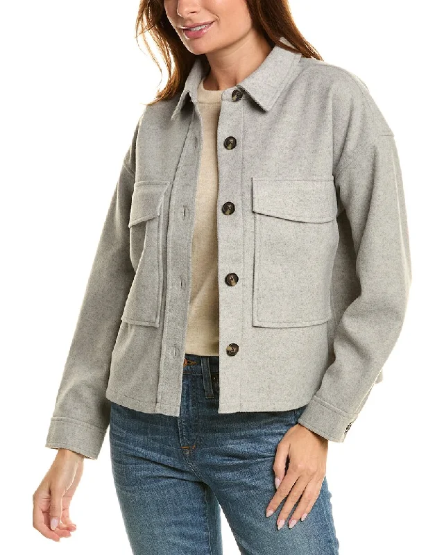 breathable jacketBeachlunchlounge Double Faced Cropped Knit Jacket