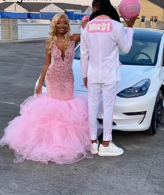 Great Bargains summer floral dressGlitter Pink Diamonds Prom Dresses For Black Girls Crystal Beading Rhinestones Ruffles Birthday Party Dress Wedding Reception Great Bargains summer floral dressGlitter Pink Diamonds Prom Dresses For Black Girls Crystal Beading Rhinestones Ruffles Birthday Party Dress Wedding Reception