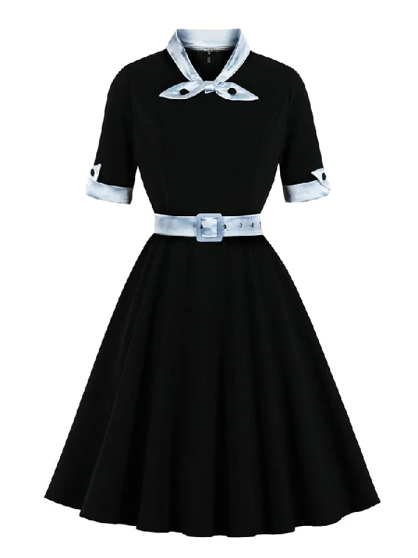 Hurry In summer floral dressBerriesJam - 2024 Tonval Green Contrast Bow Neck Belted Dress Hurry In summer floral dressBerriesJam - 2024 Tonval Green Contrast Bow Neck Belted Dress