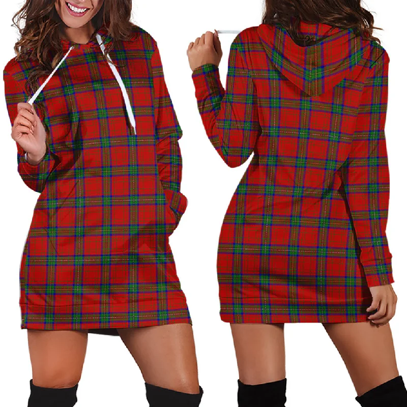 Online Exclusive Wood Dress Tartan Hoodie Dress