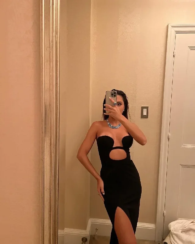 Daily Deals flowy maxi dressNew Summer Black Strapless Long Split Bandage Dress Elegant Women's Evening Dress Daily Deals flowy maxi dressNew Summer Black Strapless Long Split Bandage Dress Elegant Women's Evening Dress
