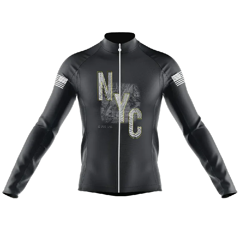 warm athletic hoodieNew York V1 Long Sleeve Cycling Jersey