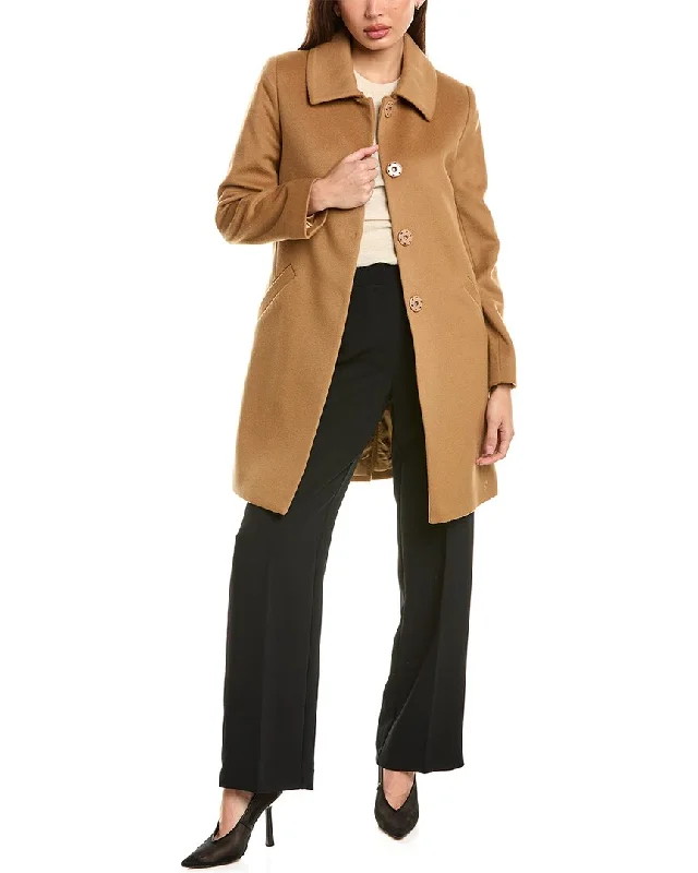 Flash Deals graphic coatSofiacashmere Modern Luxe Wool & Cashmere-Blend Coat