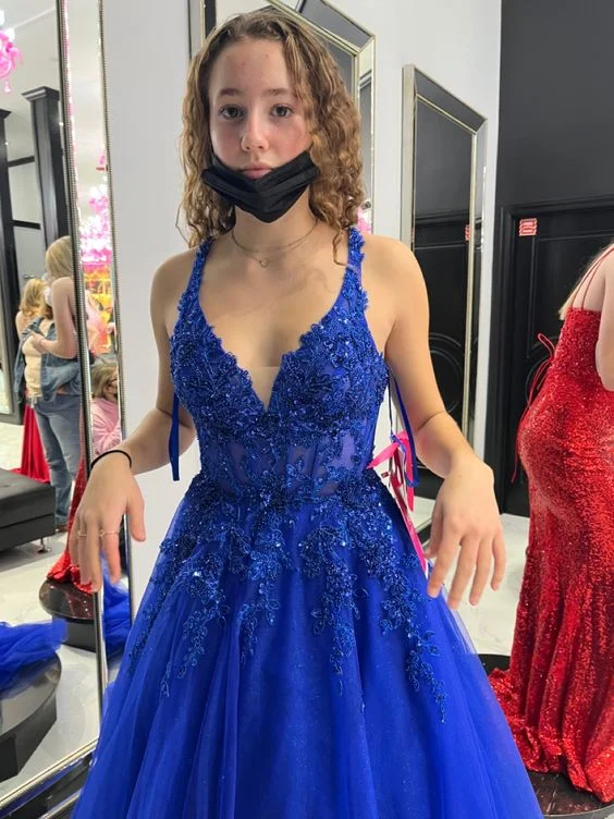Super Deal bohemian dressBlue A-line Tulle Appliques Prom Dress,Blue Evening Dress Y6450 Super Deal bohemian dressBlue A-line Tulle Appliques Prom Dress,Blue Evening Dress Y6450