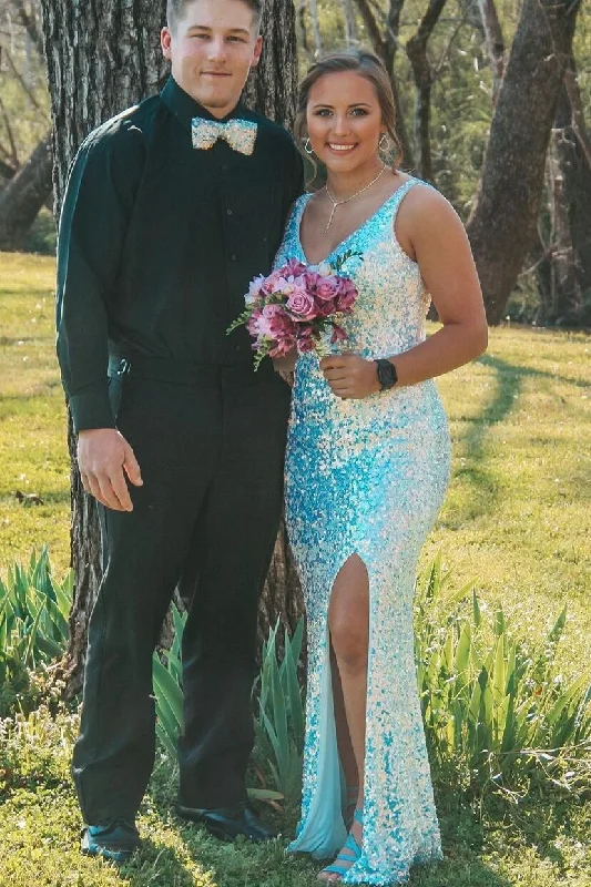 Huge Discounts party-ready dressStunning Mermaid Sequined Long Formal Dress