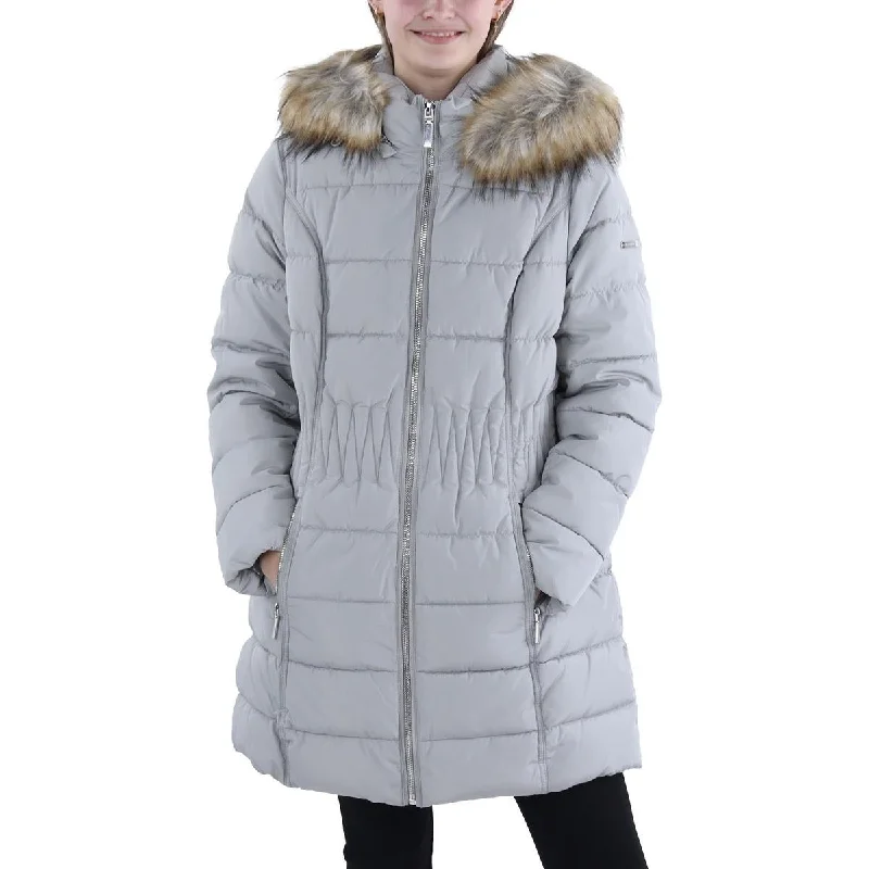 Clearance Event high-quality coatWomens Faux Fur Hooded Puffer Jacket
