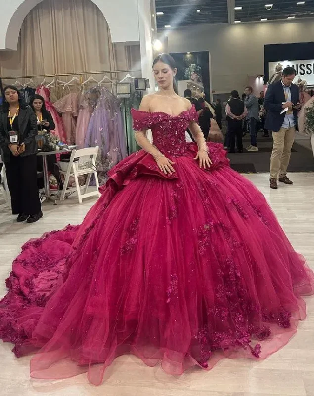 Great Deals sleek midi dressFuchsia Pink Princess Quinceanera Dresses Off Shoudler Long Sleeve 3D Floral Crystal vestido de 15 quinceañeras 2024 Great Deals sleek midi dressFuchsia Pink Princess Quinceanera Dresses Off Shoudler Long Sleeve 3D Floral Crystal vestido de 15 quinceañeras 2024