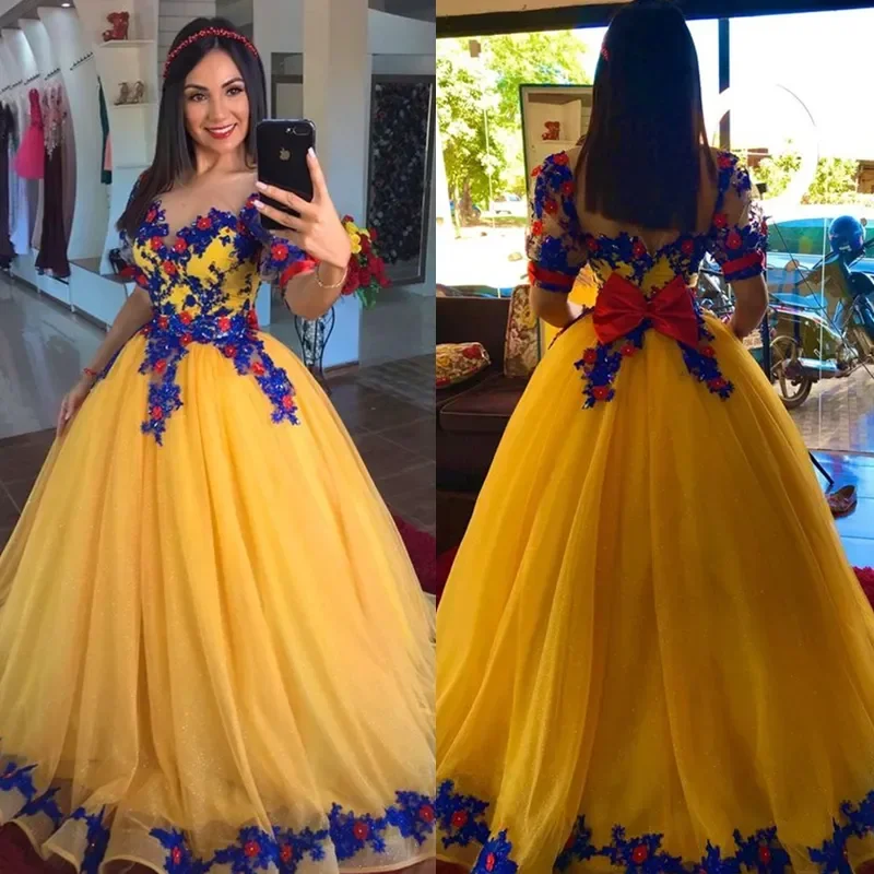 Must-Have Deals fitted cocktail dressYellow Gold Belle Princess Prom Dresses Sheer Neck Royal Blue Lace Appliques Fairy Tulle Costume Evening Gown Vestido De 15 Anos Must-Have Deals fitted cocktail dressYellow Gold Belle Princess Prom Dresses Sheer Neck Royal Blue Lace Appliques Fairy Tulle Costume Evening Gown Vestido De 15 Anos