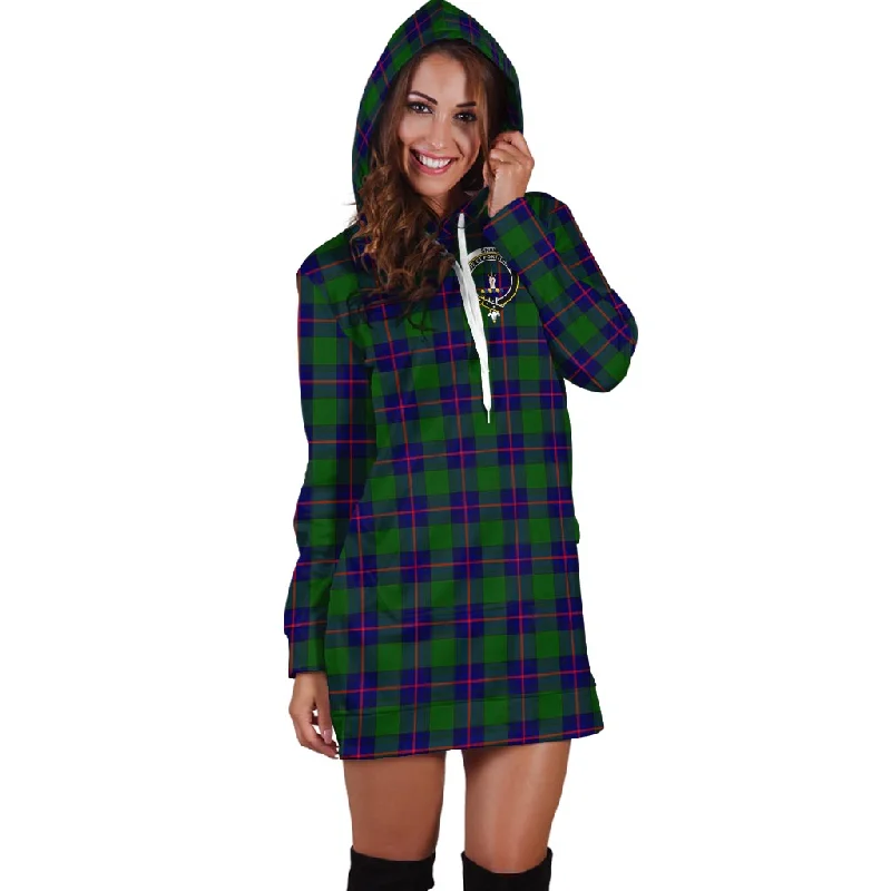 Mega Sale Shaw Modern Tartan Hoodie Dress with Family Crest