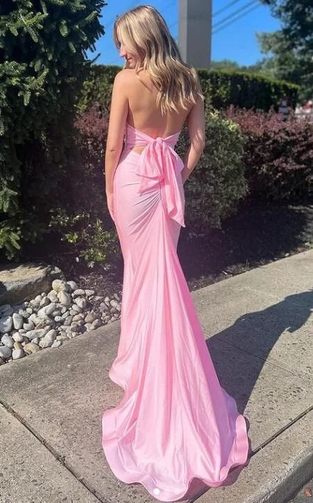 vintage-inspired dressHalter Neck Mermaid Long Prom Dresses Y7392