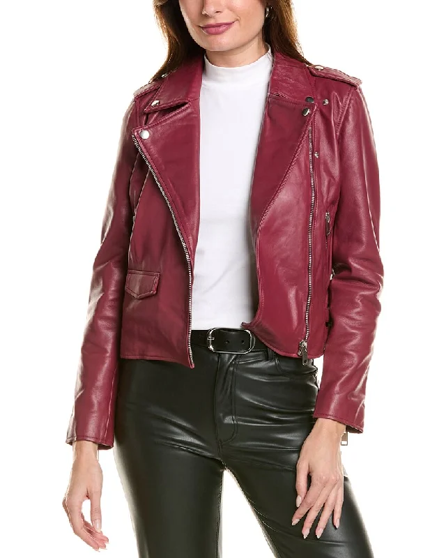 Savings Alert tailored blazer coatWalter Baker Liz Leather Jacket
