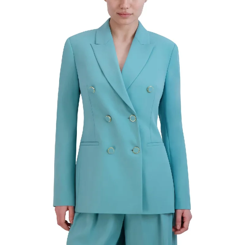 slim fit coatWomens Embellished Long Sleeve Double-Breasted Blazer