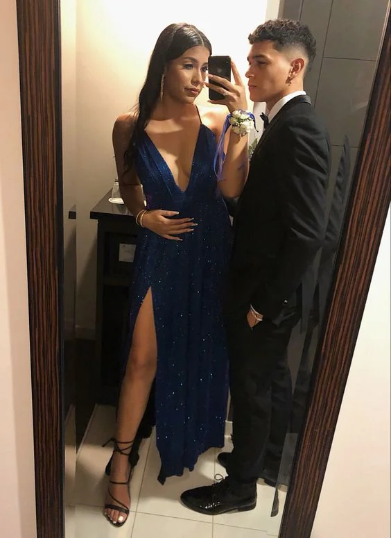 Special Discount modern dressSexy Deep V Neck Evening Dress,High School Dance Prom Y6324