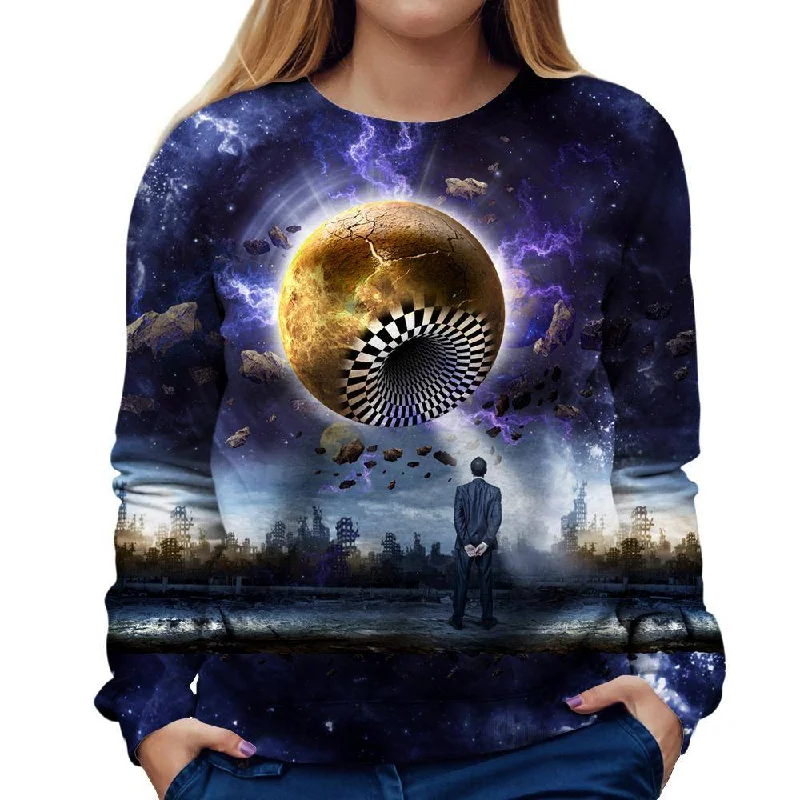 functional sports hoodiePlanetary Hole Womens Sweatshirt