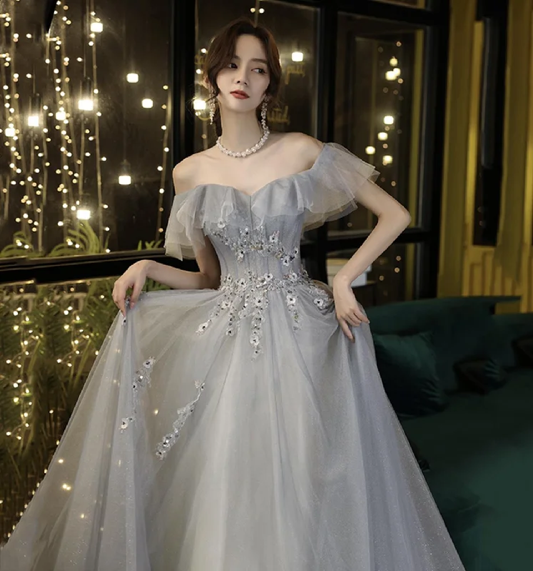 Weekend Special flowy maxi dressOff Shoulder A-line Evening Dress, Fairy Graduation Dress Y5840