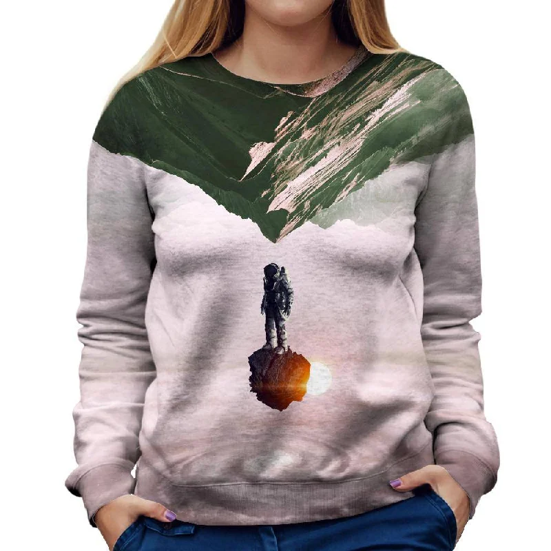 retro sports hoodieSurreal Astronaut Womens Sweatshirt