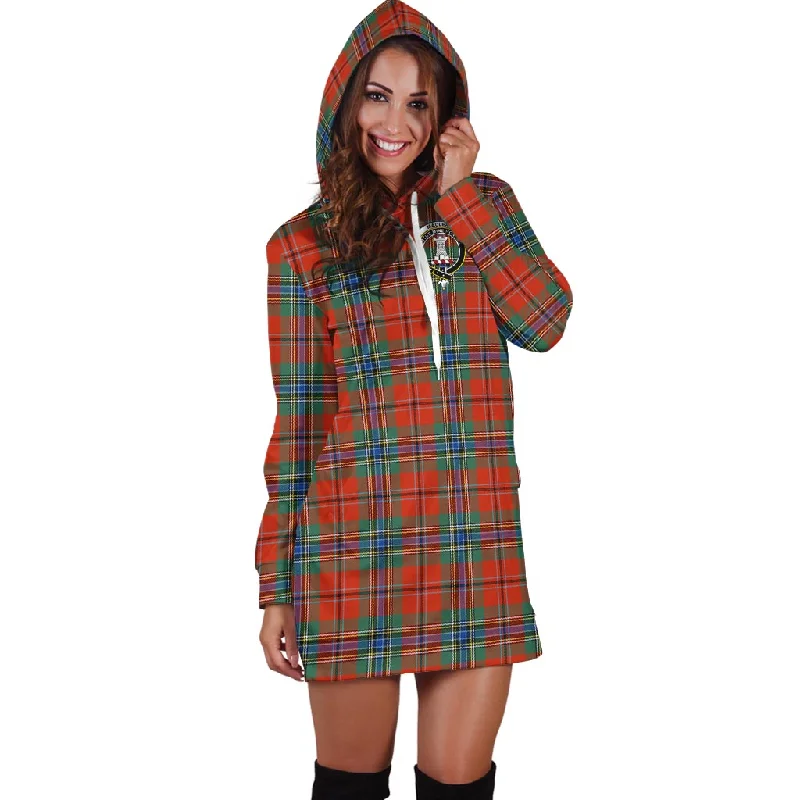 Major Savings MacLean of Duart Ancient Tartan Hoodie Dress with Family Crest