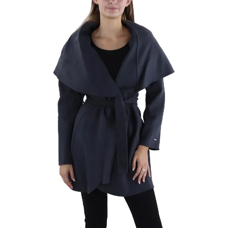 versatile coatWomens Wool Blend Belted Wrap Coat