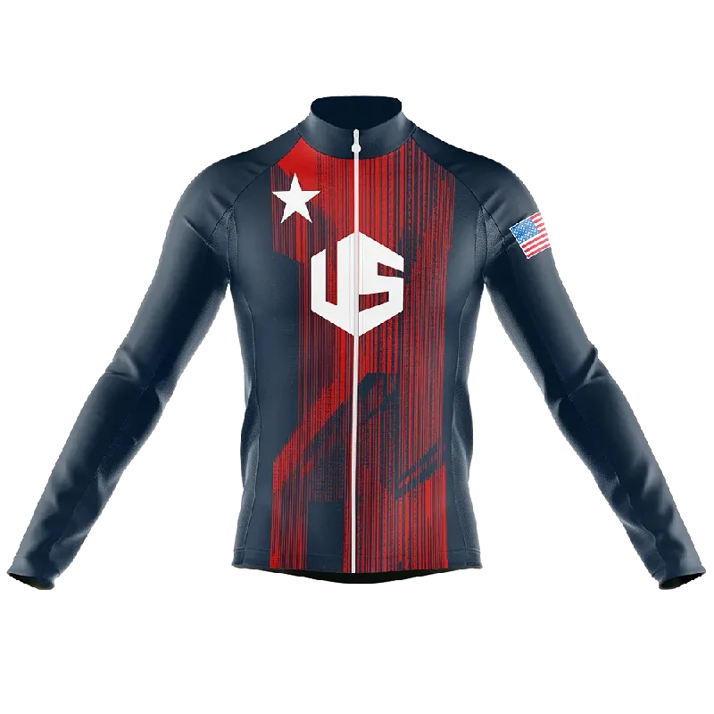 urban workout sweatshirtUSA V6 Long Sleeve Cycling Jersey