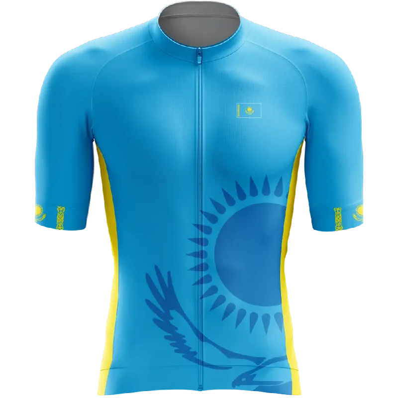 Hurry In trendy gym wear hoodieKazakhstan Elite Short Sleeve Cycling Jersey