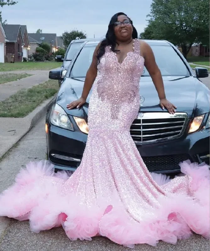 Special Promotion pleated maxi dressSparkly Pink Mermaid Long Evening Birthday Gala Dresses for Black Girl Plus Size Gillter Diamond Velvet Prom Gown 2024 Special Promotion pleated maxi dressSparkly Pink Mermaid Long Evening Birthday Gala Dresses for Black Girl Plus Size Gillter Diamond Velvet Prom Gown 2024