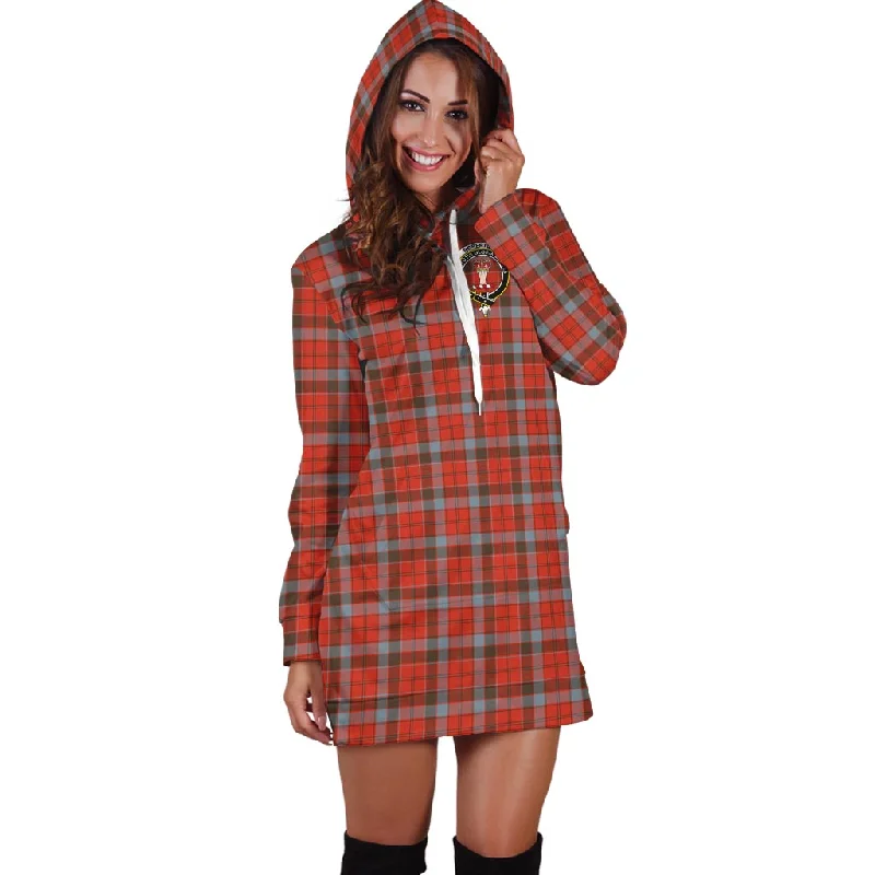 Huge Savings Robertson Weathered Tartan Hoodie Dress with Family Crest