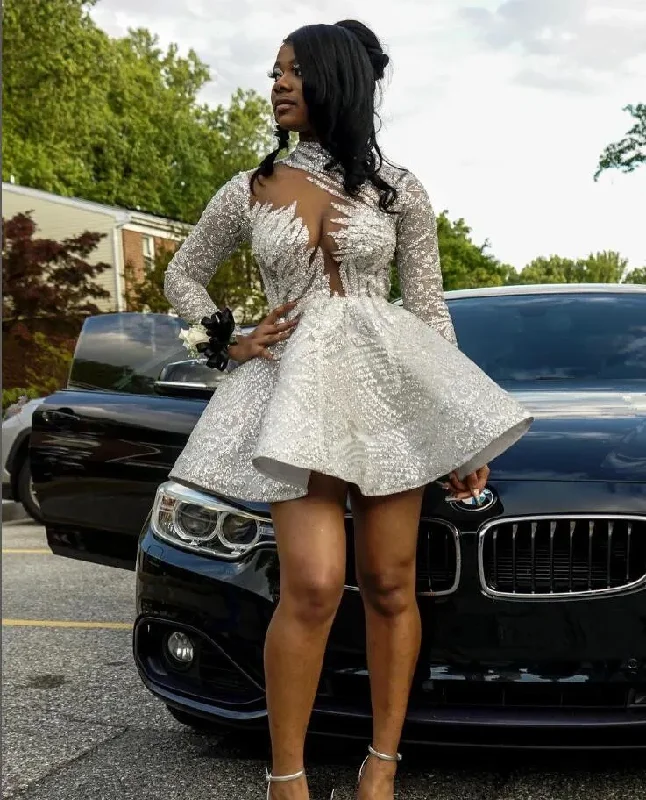 Unbeatable Prices stylish dressSilver Sparkly Short Prom Homecoming Dresses Long Sleeve Gillter Sequins Puffy Skirt Birthday Party Gown vestidos de festa Unbeatable Prices stylish dressSilver Sparkly Short Prom Homecoming Dresses Long Sleeve Gillter Sequins Puffy Skirt Birthday Party Gown vestidos de festa