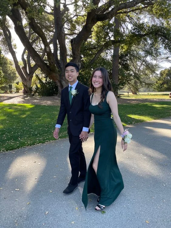 Early Access draped dressElegant Dark Green Long Prom Dresses
