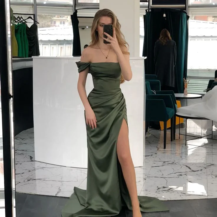 winter dressCharming Olive Green Prom Dress,Formal Dress Y7430