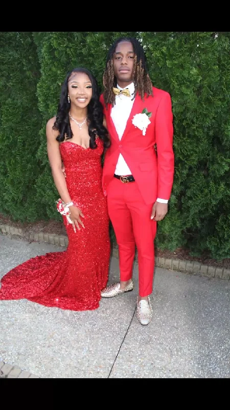 Super Bargain A-line dressElegant Red Sequins Mermaid Prom Dress,Red Evening Gown Y5571 Super Bargain A-line dressElegant Red Sequins Mermaid Prom Dress,Red Evening Gown Y5571