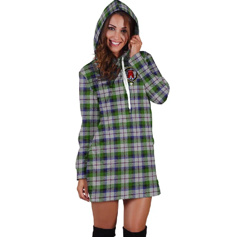 Extra Savings MacNaughton Dress Tartan Hoodie Dress with Family Crest