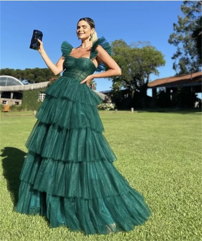 The Best Prices casual day dressElegant A-line Maxi Vestidos Prom Dresses