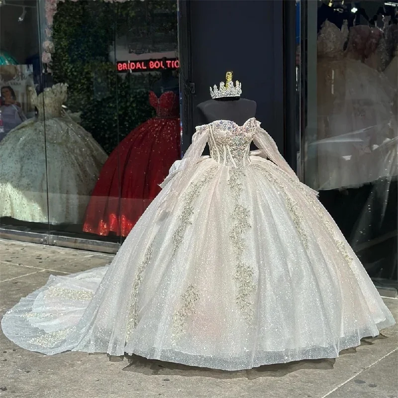 Major Savings wrap-around dressSparkly Quinceanera Dresses Ball Gown Long Sleeves Tulle Appliques Crystals Sweet 16 Dresses 15 Años Mexican Major Savings wrap-around dressSparkly Quinceanera Dresses Ball Gown Long Sleeves Tulle Appliques Crystals Sweet 16 Dresses 15 Años Mexican