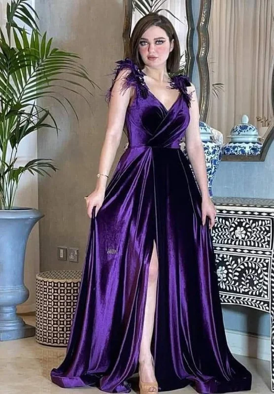 Savings Alert ashionable dressSexy Purple Velvet A-line Prom Dress,Purple Evening Gown Y5802 Savings Alert ashionable dressSexy Purple Velvet A-line Prom Dress,Purple Evening Gown Y5802