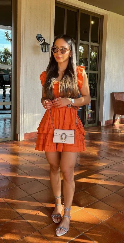 Big Savings wrap-around dressSummer Orange A-line Homecoming Dress,Summer Casual Dress Y7116 Big Savings wrap-around dressSummer Orange A-line Homecoming Dress,Summer Casual Dress Y7116