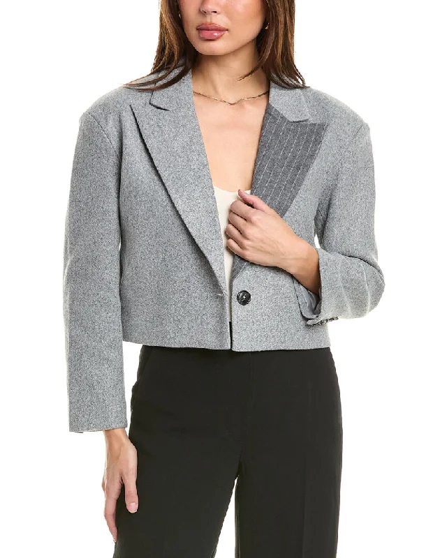 oversized coatPascale La Mode Cropped Blazer