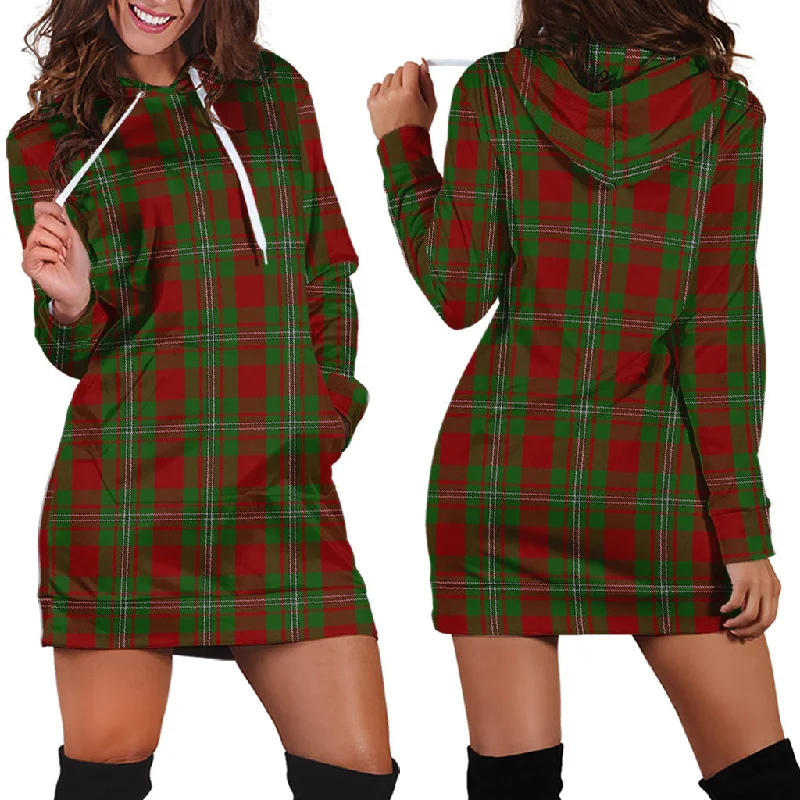 Act Now Strange (Strang) Tartan Hoodie Dress