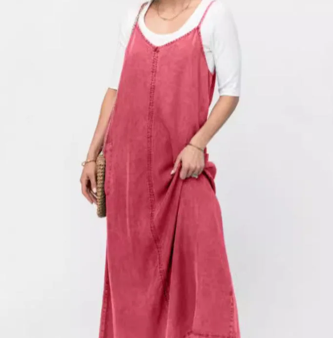 Early Bird Discount fitted cocktail dressNew Suspender Leisure Denim Dress